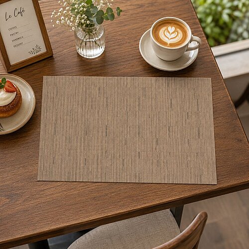 Epinox AS-10E PVC Amerikan Servis, 30x45 cm, Bej - Bambu Dokulu - 4