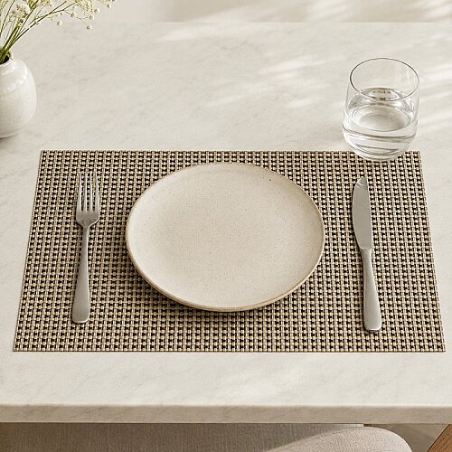 Epinox AS-10F PVC Amerikan Servis, 30x45 cm, Açık Kahve - Delikli Örgü - 6