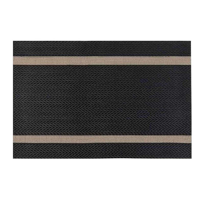 Epinox AS-10H PVC Amerikan Servis, 30x45 cm, Siyah - Altın Şeritli - Epinox
