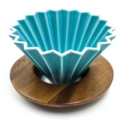 Epinox ASD-10 Ceramic Dripper with Wooden Stand, Turquoise - Epinox
