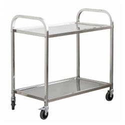 Epinox CAS-03 2 Katlı Paslanmaz Çelik Servis Arabası, 940x500x930 mm - Epinox