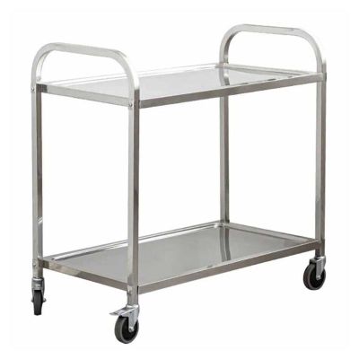 Epinox CAS-03 2 Katlı Paslanmaz Çelik Servis Arabası, 940x500x930 mm - 1