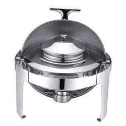 Epinox CCD-45 Roll Top Chafing Dish Soup Dish, 4.5 L, Gel Fuel + Electric - 1