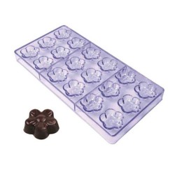 Epinox CCP-13 Flower Polycarbonate Chocolate Mould, 27.5x13.5 cm - Epinox