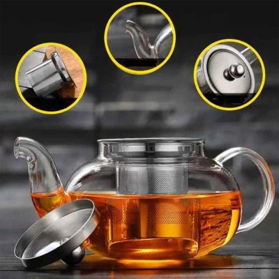 Epinox CD-1000M Glass Teapot with Steel Strainer, 1000 ml - Epinox