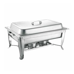 Epinox CDE-9 Rectangular Chafing Dish, 9 L, Gel Fuelled - 1