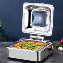 Epinox CDH-6G Hidrolik Kapaklı Chafing Dish, 6 L 2/3 - Thumbnail