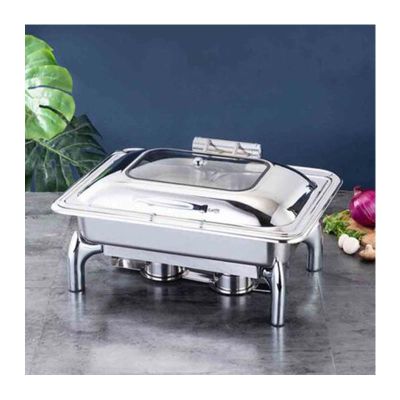 Epinox CDH-9 Chafing Dish with Hydraulic Cover, 9 L, Gel Fuel + Electric - Epinox