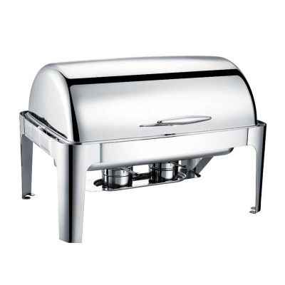 Epinox CDR-9 Roll Top Kapaklı Chafing Dish, 9 L, Jel Yakıt + Elektrikli - 4