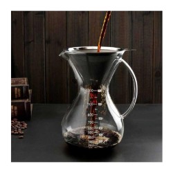 Epinox CK-1000 Натуральный кофеварка Chemex со стальным фильтром, 8 чашек, 1000 мл - 3