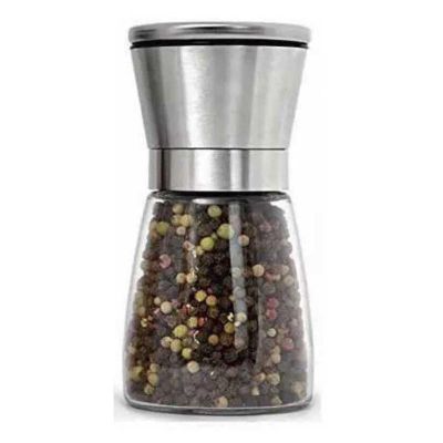 Epinox CSM-130 Çelik Kapak Tuz Biber Değirmeni, Cam Hazne, 13 cm - 2
