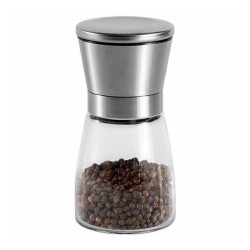 Epinox CSM-130 Steel Cover Salt and Pepper Mill, Glass Hopper, 13 cm - 1
