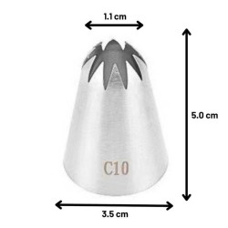 Epinox DY-C10 Kapalı Yıldız 10 Diş Duy, 35x11x50 mm - 2