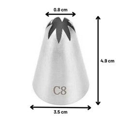 Epinox DY-C8 Closed Star 8 Thread Lampholder, 35x8x49 mm - Epinox (1)