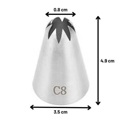 Epinox DY-C8 Kapalı Yıldız 8 Diş Duy, 35x8x49 mm - 2