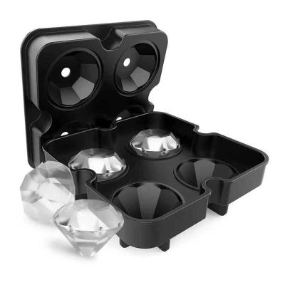 Epinox EBK-60 4'lü Elmas Slikon Buz Kalıbı, 47x38 mm - 1