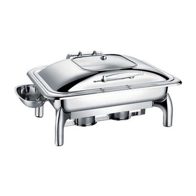 Epinox CDH-9 Hidrolik Kapaklı Chafing Dish, 9 L, Jel Yakıt + Elektrikli - 1