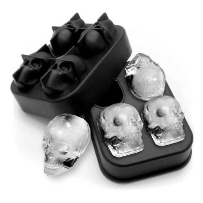 Epinox KBK-43 4 pcs Skull Silicone Ice Mould, 40x28 mm - Epinox