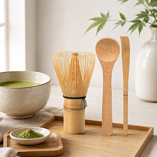 Epinox MF-01 Bambu 3’lü Matcha Çayı Hazırlama Seti - 3