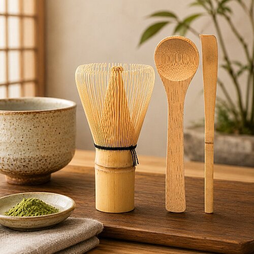 Epinox MF-01 Bambu 3’lü Matcha Çayı Hazırlama Seti - 5