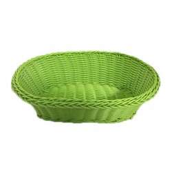 Epinox Oval Bread Basket, Slim, Plastic, 24x17x7 cm, Green - Epinox