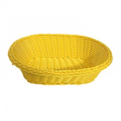 Epinox Oval Bread Basket, Slim, Plastic, 24x17x7 cm, Yellow - Epinox