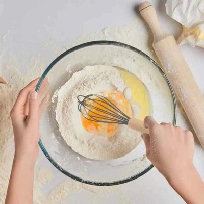 Epinox SAP-30 Wooden Handle Silicone Whisk, 25 cm - Epinox