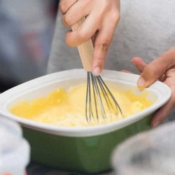 Epinox SAP-30 Wooden Handle Silicone Whisk, 25 cm - 3