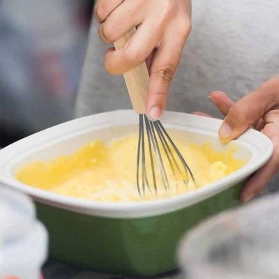 Epinox SAP-30 Wooden Handle Silicone Whisk, 25 cm - Epinox