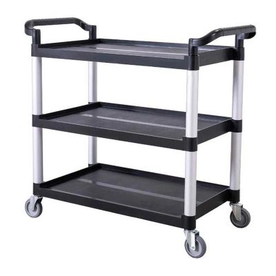 Epinox SAS-1 Plastik Servis Arabası, 103x50x96 cm, Siyah - 1