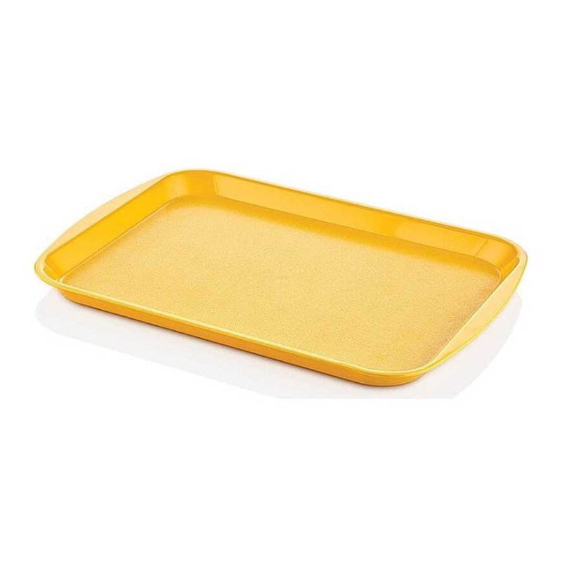 Epinox TPL-3627 Dikdörtgen Plastik Kaymaz Tepsi, 36x27cm, Sarı - Epinox