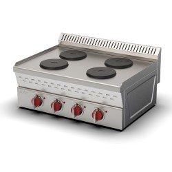 Ersöz 600 Series 4 Burner Cooker, 80x60x30 cm, Electric - Ersöz