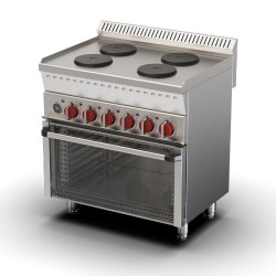 Ersöz 600 Series 4 Burner Cooker, 80x60x85 cm, Electric - Ersöz