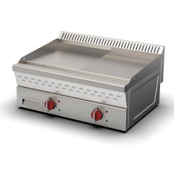 Ersöz 600 Series Semi-Corrugated Plate Grill, 80x60x30 cm, Electric - Ersöz
