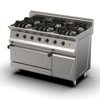 Ersöz 700 Seri 6 Ocaklı Kuzine, 120x73x85 cm, LPG'li - 1