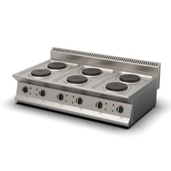 Ersöz 700 Seri 6 Yuvarlak Gözlü Ocak, 120x73x30 cm, Elektrikli - Ersöz