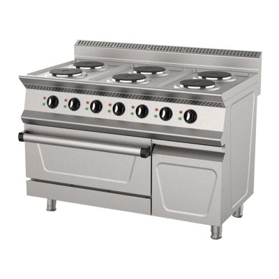 Ersöz 700 Seri Yuvarlak 6 Ocaklı Kuzine, 120x73x85 cm, Elektrikli - 1