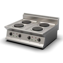Ersöz 700 Series 4 Round Burner Hob, 80x73x30 cm, Electric - Ersöz