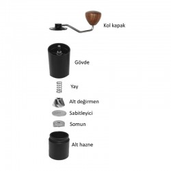 Escobarista Manual Coffee Grinder, Black - 4