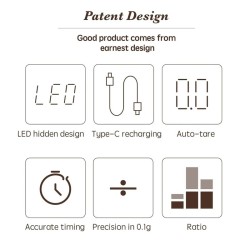 Escobarista ميزان قهوة دقيق، أبيض - 7