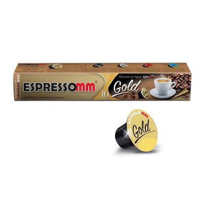 كبسولة قهوة Espressomm الذهبية، متوافقة مع نسبريسو - Espressomm