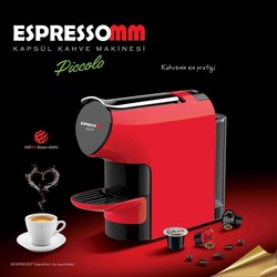 Espressomm Piccolo Kapsül Kahve Makinesi, Nespresso Uyumlu, Siyah - Thumbnail