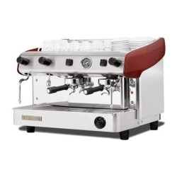 Expobar Megacrem Pulser Semi Automatic Espresso Coffee Machine, 2 Groups, Red - Expobar