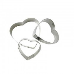 Fackelmann 3 pcs Heart Cookie Mould - Fackelmann