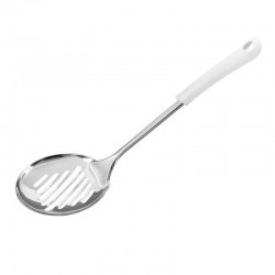 Fackelmann Metal Colander with Plastic Handle, 31 cm, White - Fackelmann