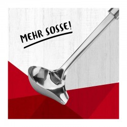 Fackelmann Nirosta Oval Griff Sauce Ladle, 28 cm - 3