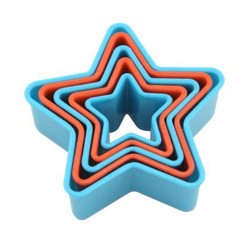 Fackelmann Plastic Star Cookie Mould, 5 Pieces - Fackelmann