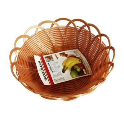 Fackelmann Round Basket with Wicker Appearance, 24x10 cm - Fackelmann