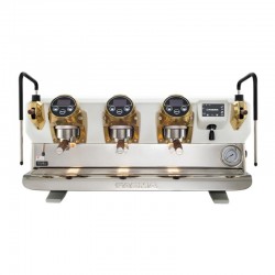 Faema E71 E A/3 Fully Automatic Espresso Coffee Machine, 3 Groups, White Gold - Faema