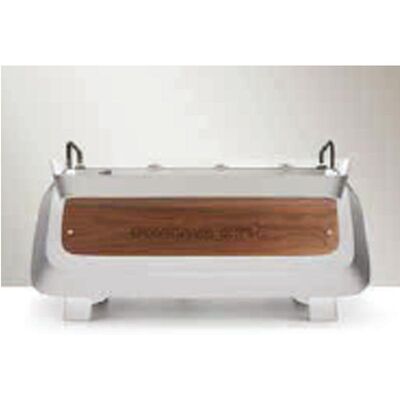 Faema E71E Fully Automatic Espresso Coffee Machine, 3 Groups, White-Gold-Wooden - Faema